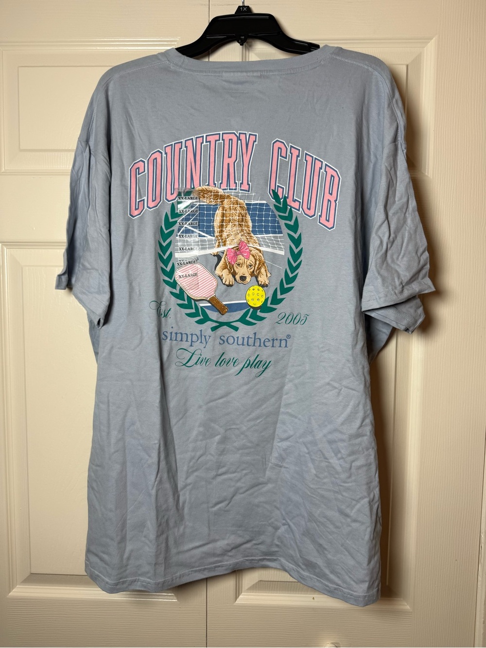 Simply Southern Country Club Tennis Short Sleeve Tee 100% cotton‎